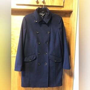 Brooks Brothers Brushed Wool Extended Length Pea Coat